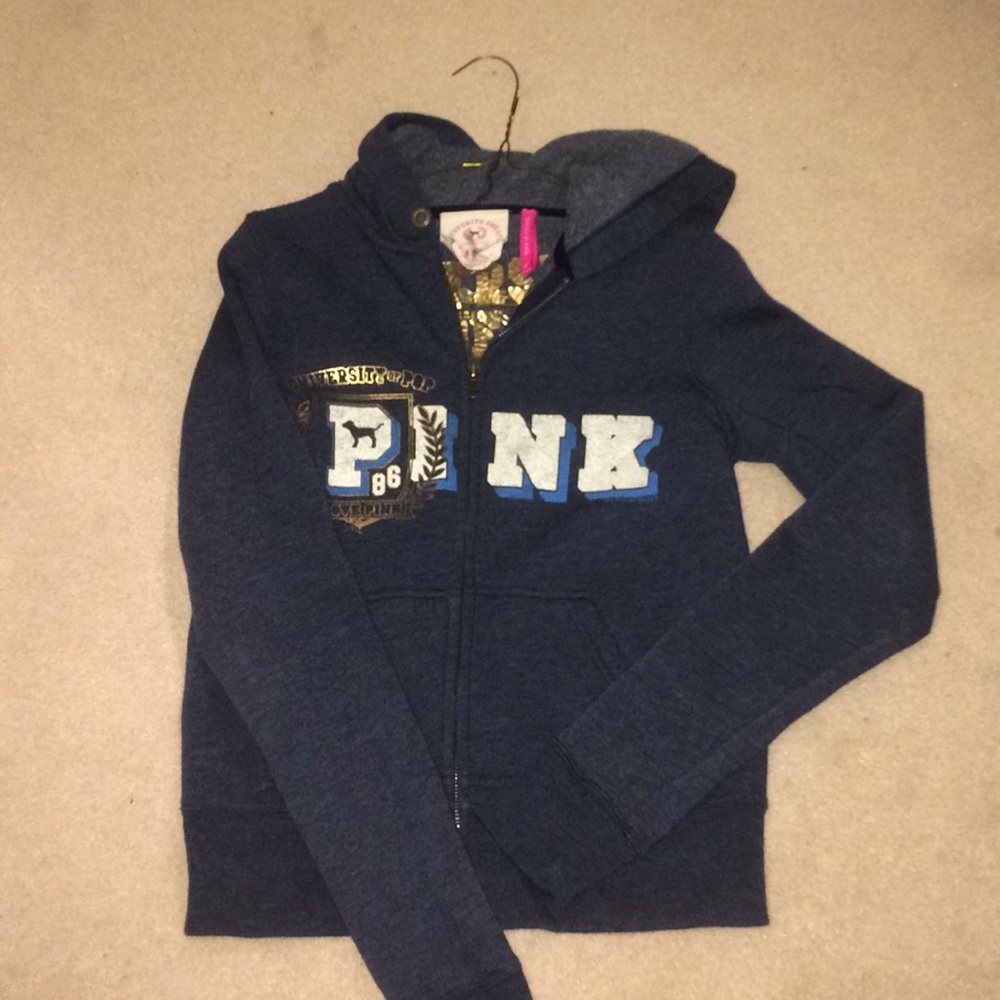 Victoria’s Secret Pink Zip Up Hoodie Love Pink